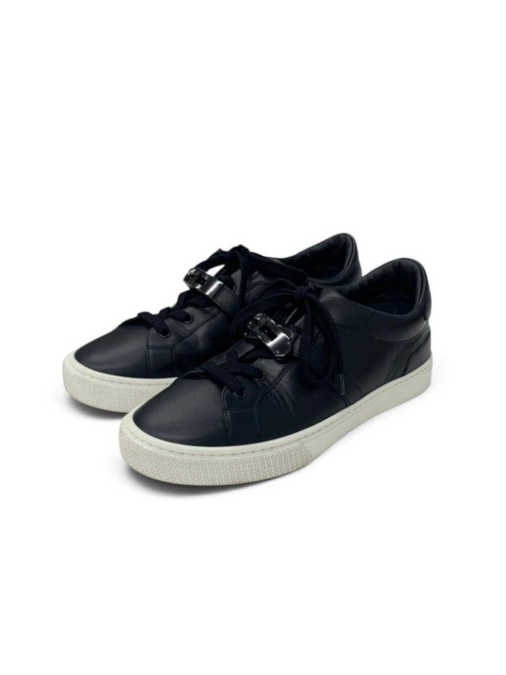 Hermes Day Sneakers Leather Black Kelly